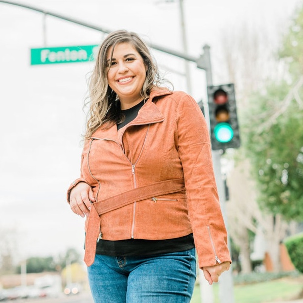 Plus size corduroy jacket